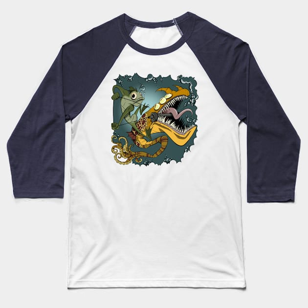 Deep Sea Rodeo Baseball T-Shirt by westinchurch